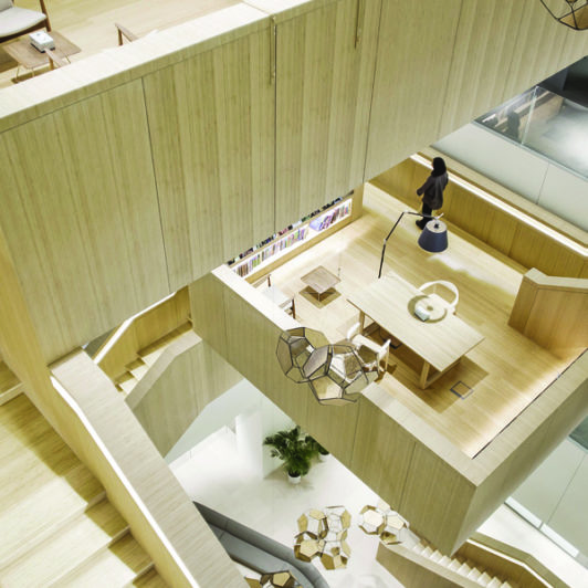 picture of staircases all in white